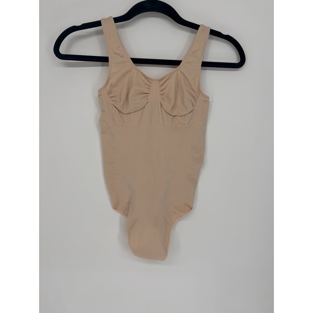 YITTY NEARLY NAKED SHAPING THONG BODYSUIT Nude/Tan Size M/L